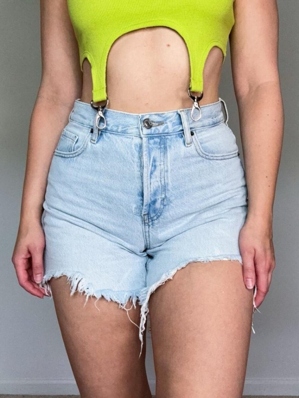 Pacsun High Rise Relaxed Denim Shorts